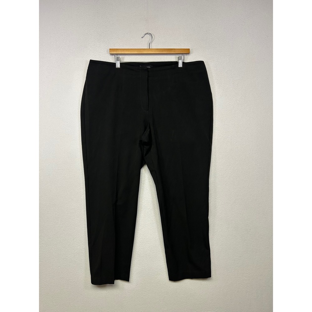 Professional Classic Talbots Womens 20W Black Bi-Stretch Straight-Leg Pants